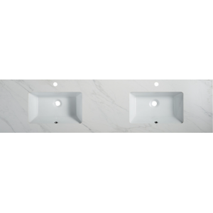 UM27-1800D Sintered Stone Bench Top Under Mount Double Bowl